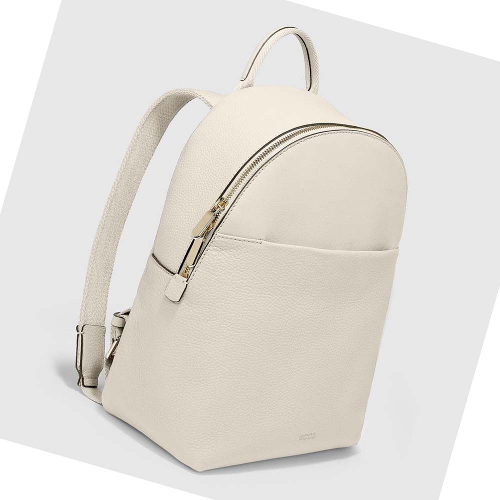 Women's Ecco Textureblock Small Backpacks Beige | SG 281KOR